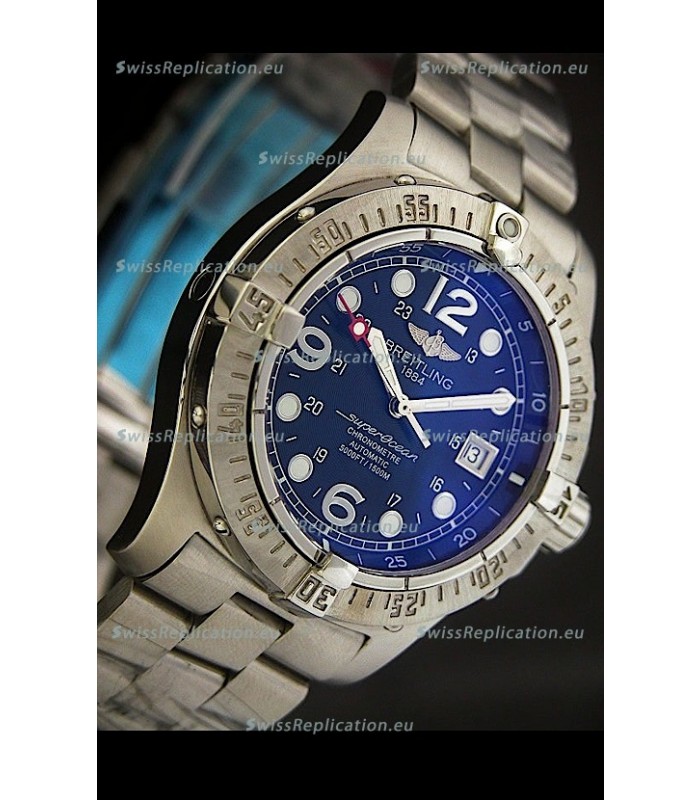 Breitling Superocean Swiss Replica Watch Steelfish in Blue Dial