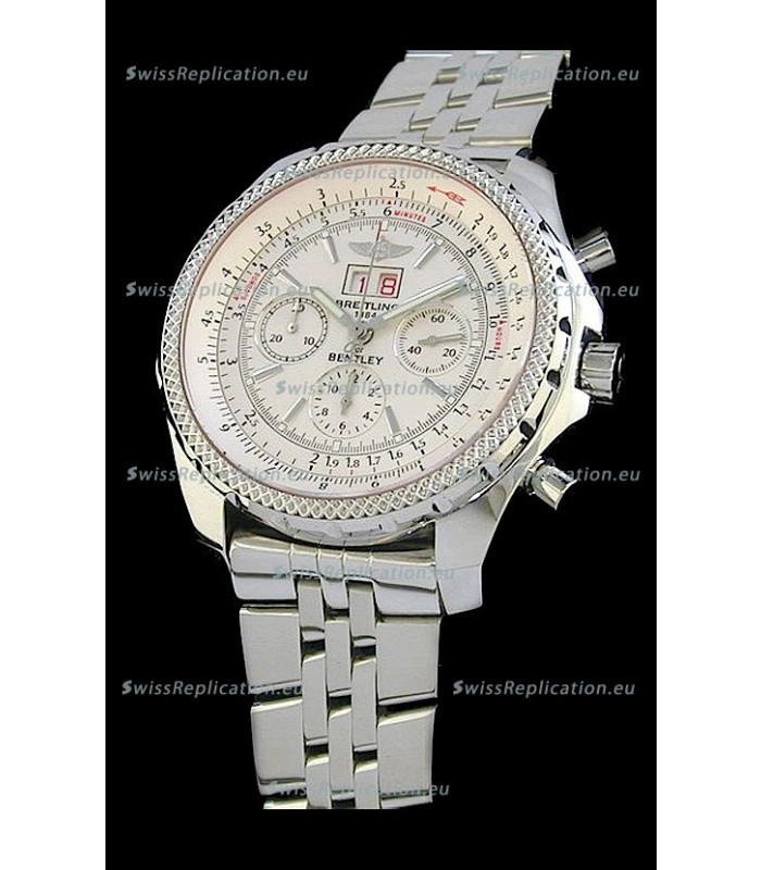 Breitling Bentley 6.75 in Swiss Replica Watch in Off White Dial