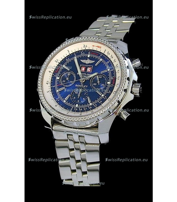 Breitling Bentley 6.75 in Swiss Replica Watch in Blue Dial