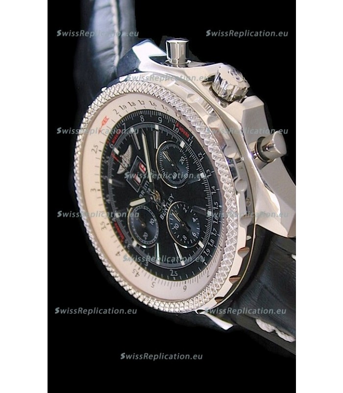 Breitling Bentley 6.75 in Swiss Replica Watch in Black Dial
