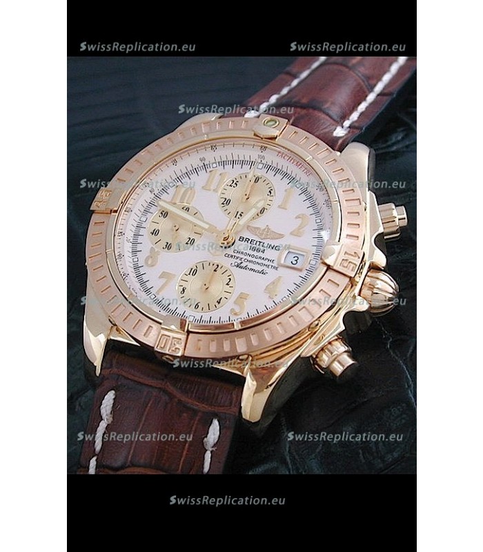 Breitling Windrider Swiss Replica Watch in White Dial