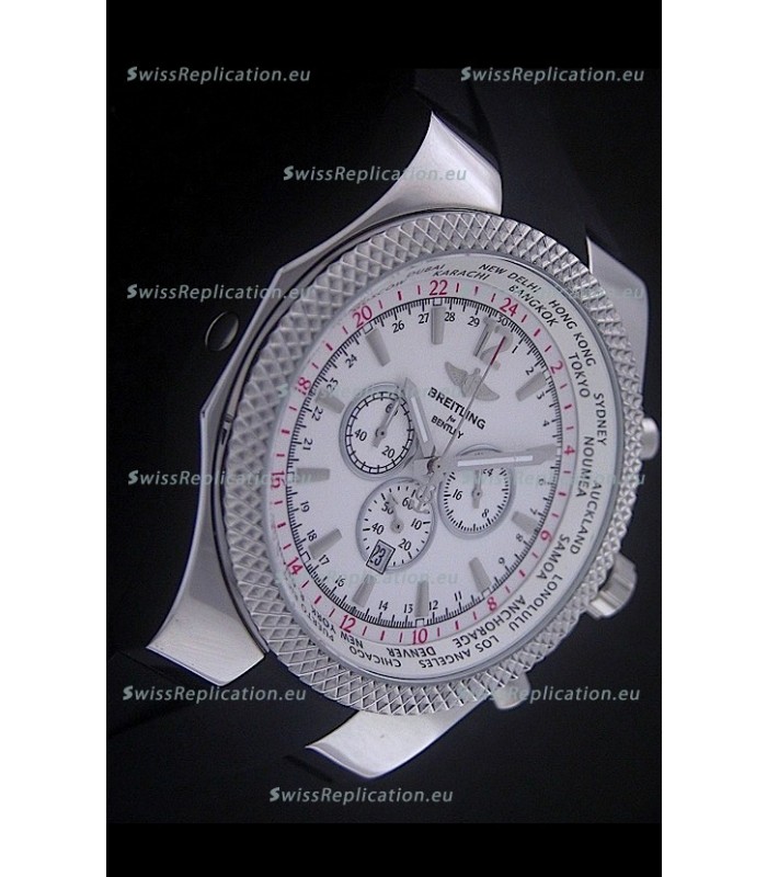 Breitling Bentley Chronograph Japanese Replica Watch in White Dial
