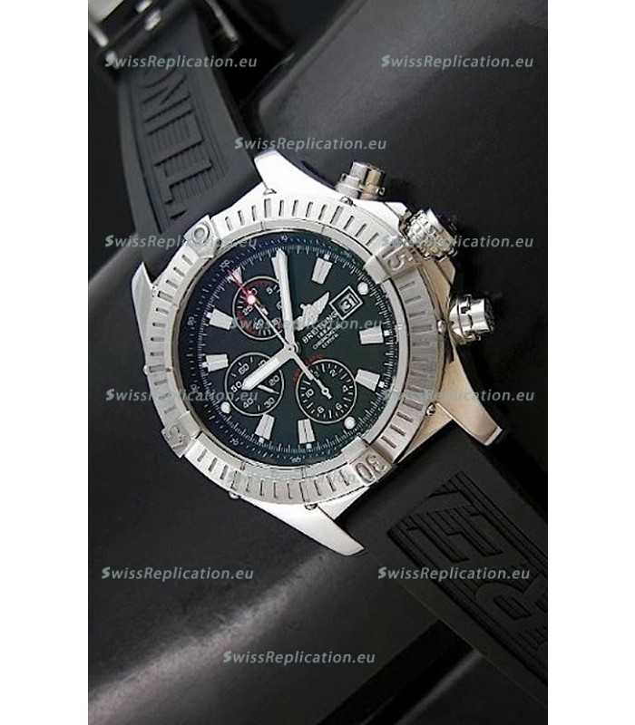 Breitling Super Avenger Swiss Watch in Black Dial - Ultimate Mirror Replica 