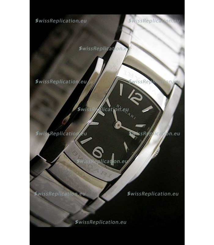 Bvlgari Assioma Japanese Replica Quartz Watch in Black Dial