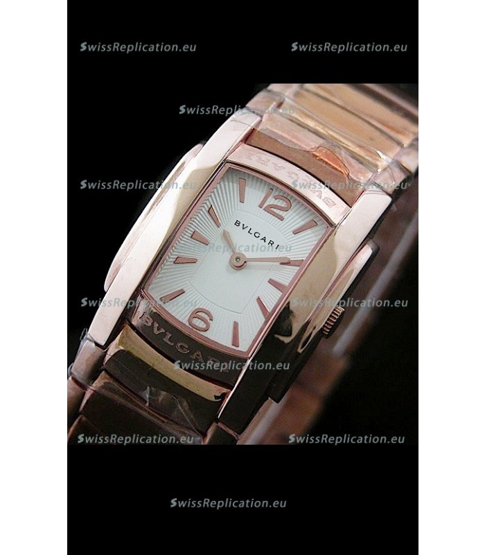 Bvlgari Assioma Japanese Replica Quartz Watch in White Dial