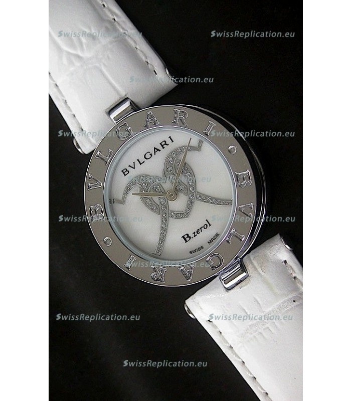 Bvlgari B.zerol Japanese Replica Quartz Watch in White Dial
