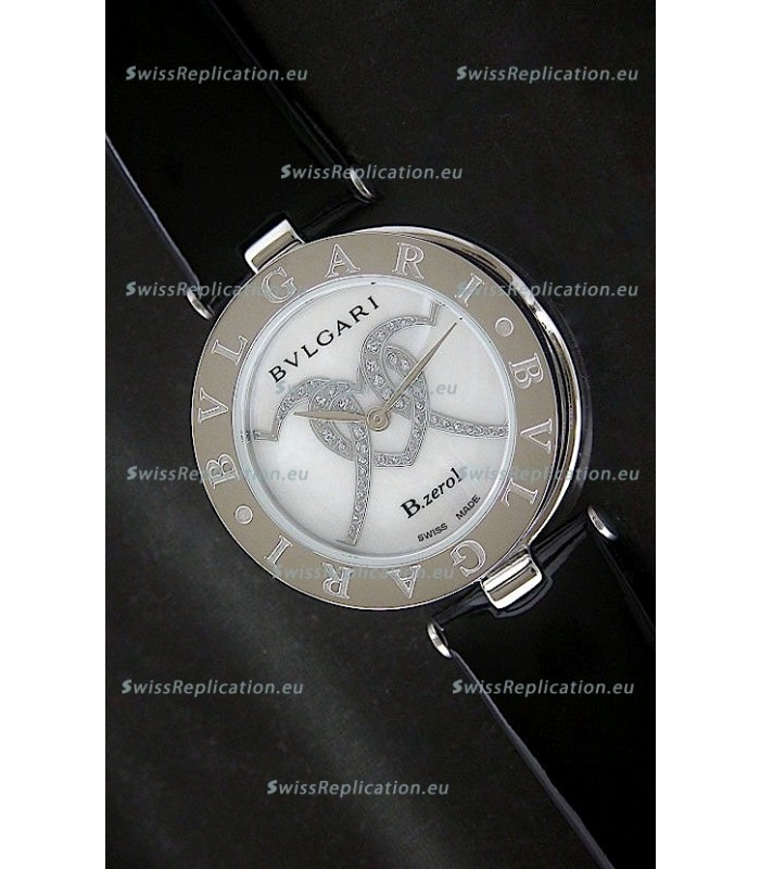 Bvlgari B.zerol Japanese Replica Quartz Watch in White Dial