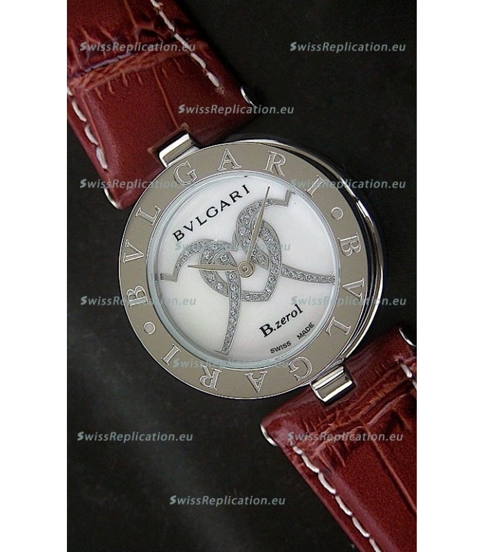 Bvlgari B.zerol Japanese Replica Quartz Watch in White Dial