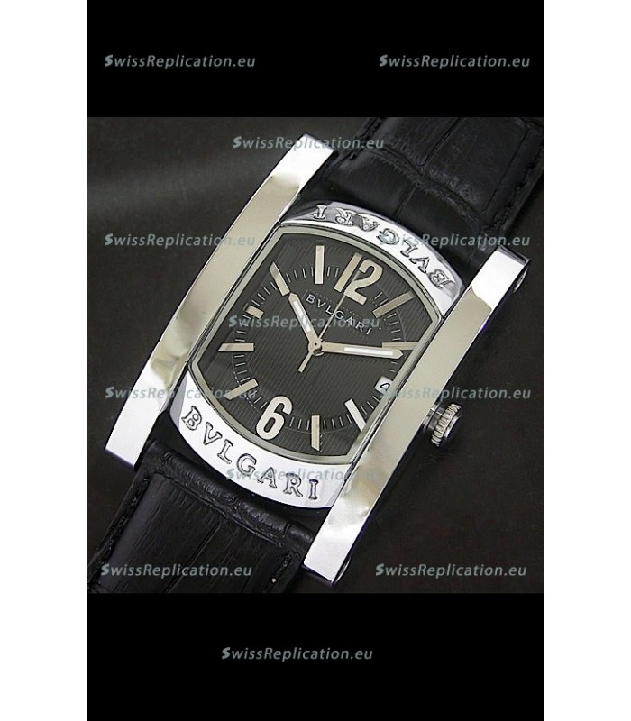 Bvlgari Assioma Japanese Replica Quartz Watch in Black Dial