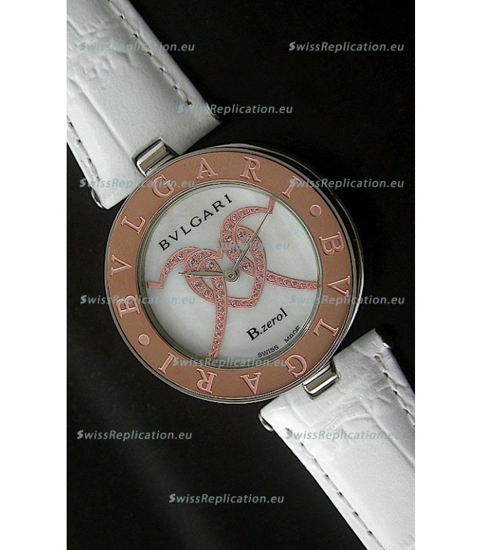 Bvlgari B.zerol Japanese Replica Quartz Watch in White Dial