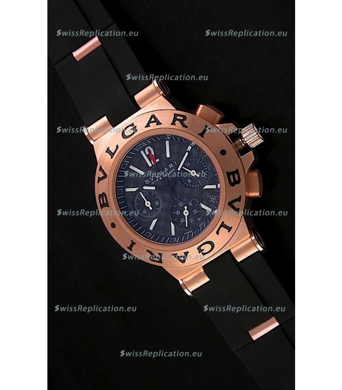 Bvlgari CH35 S Aluminium Japanese Replica Watch in Black