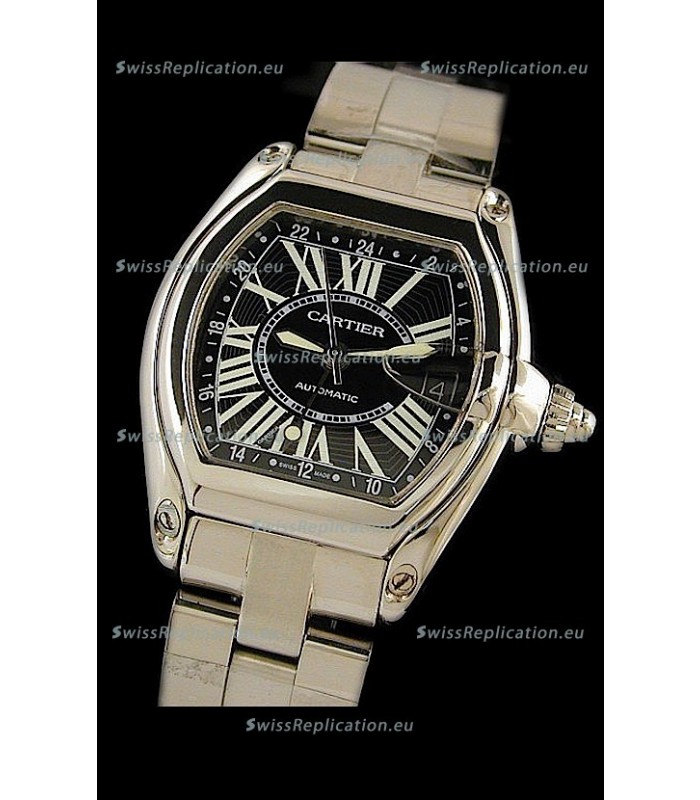 Cartier Roadster Swiss Replica Automatic Watch in Black Dial
