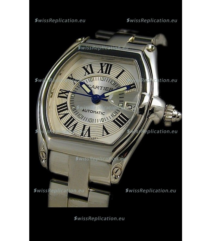 Cartier Roadster Swiss Replica Watch in White Dial