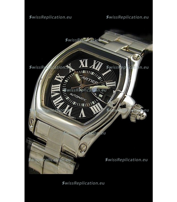 Cartier Roadster Swiss Replica Watch in Black Dial
