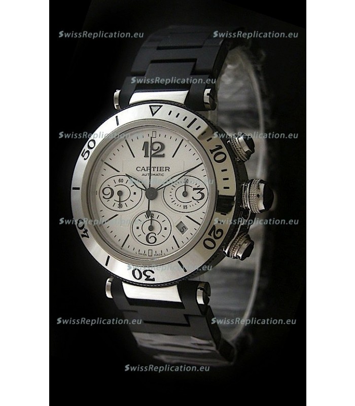Cartier Pasha de Swiss Replica Watch in White Dial
