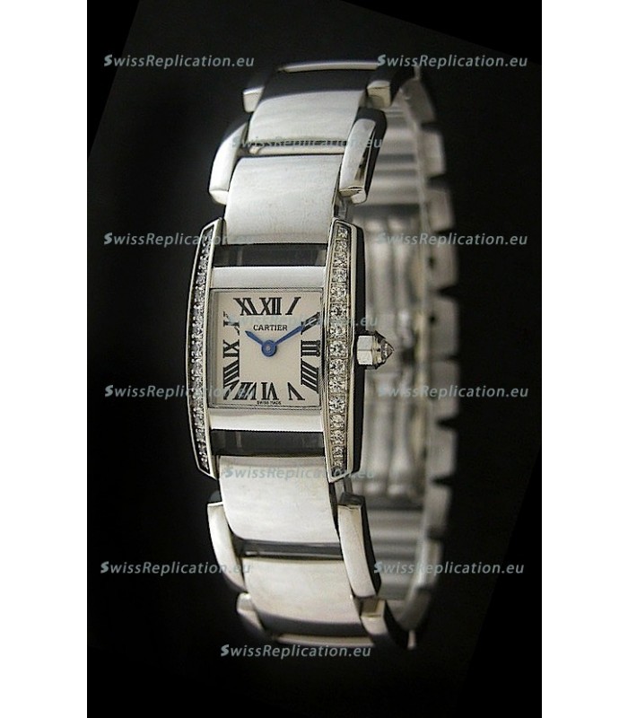 Cartier Tankissime Ladies Replica Watch in White Dial