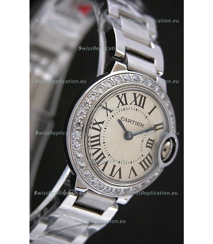 Cartier Ballon Bleu de Swiss Replica Watch in White Dial