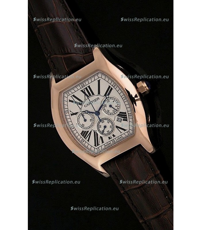 Cartier Tortue Japanese Replica Watch in White Dial