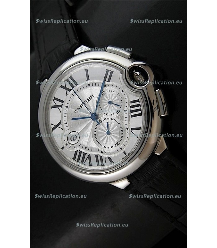 Cartier Ballon de Japanese Replica Watch in Silver White Dial