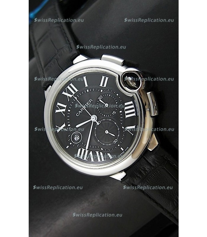 Cartier Ballon de Japanese Replica Watch in Black Dial