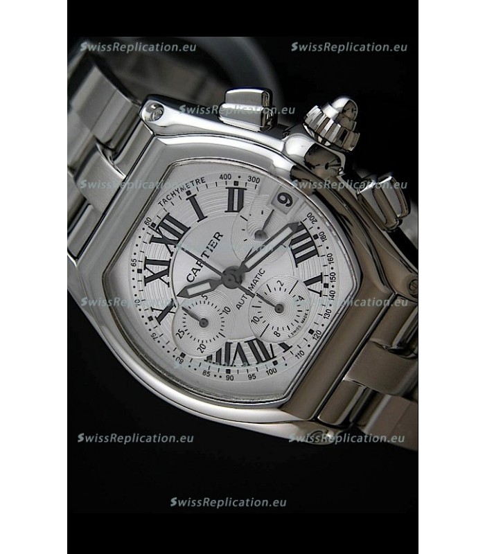Cartier Roadster Swiss Replica Watch in White Dial