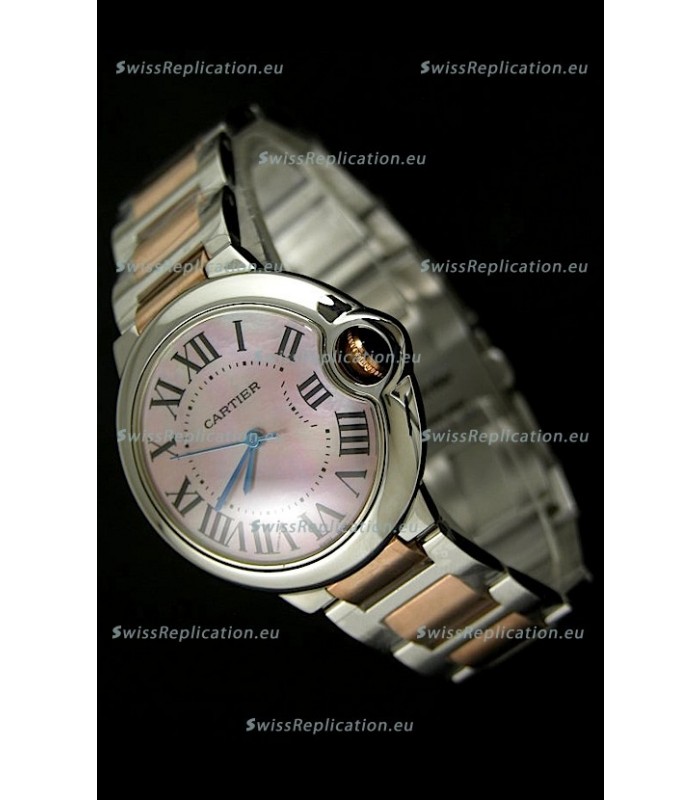 Ballon De Bleu Cartier Two tone Pink Gold Swiss Watch