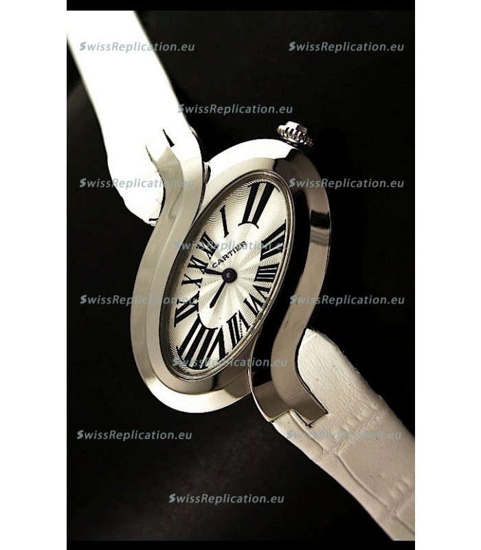 Delices De cartier Japanese Watch in White Strap