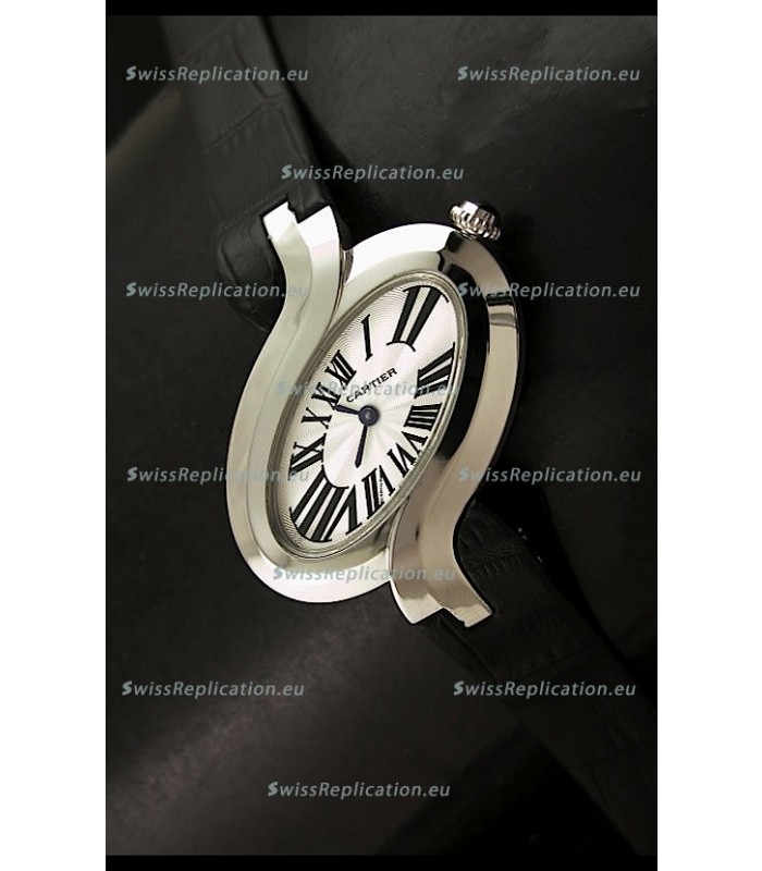 Delices De cartier Japanese Watch in Black Strap