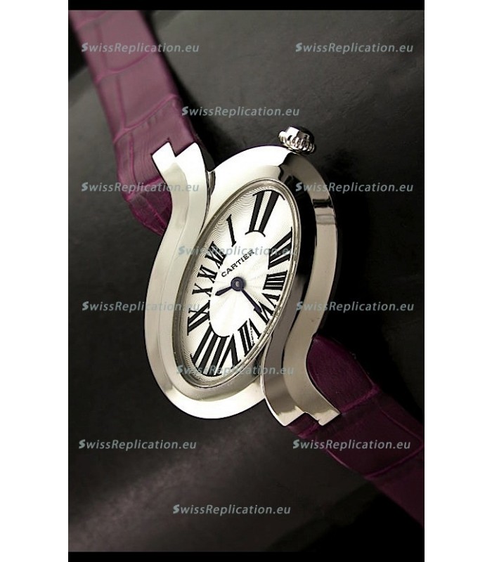 Delices De cartier Japanese Watch in Purple Strap