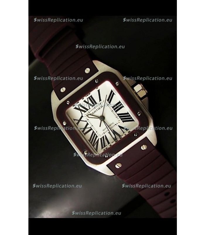 Cartier Santos Swiss Replica Watch in White Dial