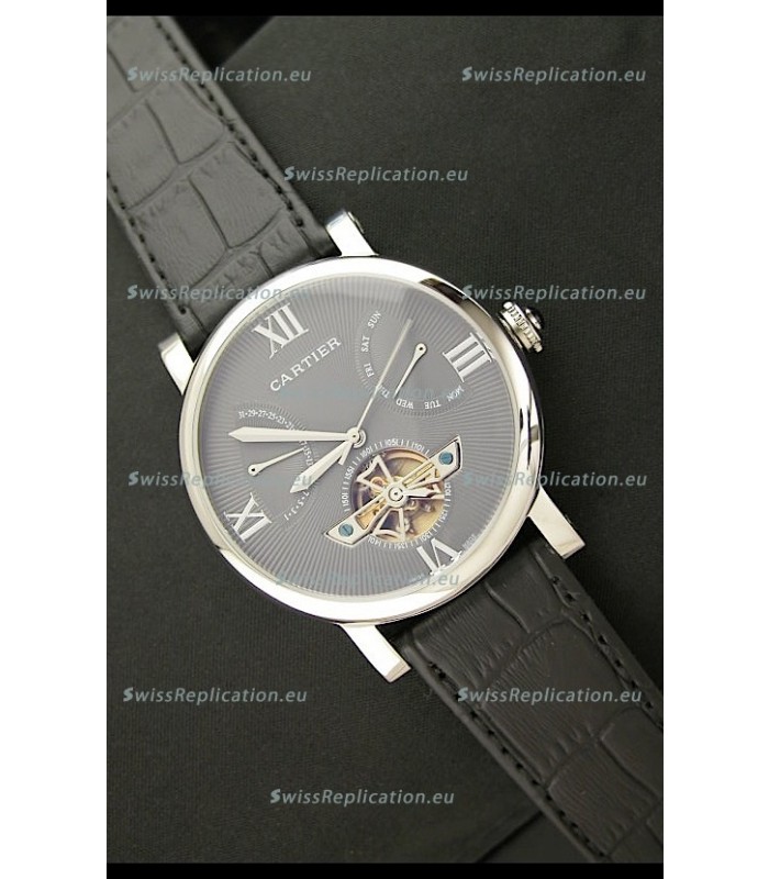 Cartier Calibre de Swiss Tourbillon Grey Watch