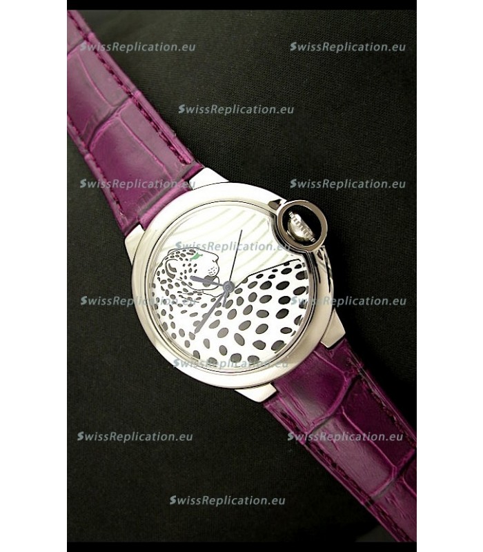 Ballon De Cartier Watch in Leopard Dial