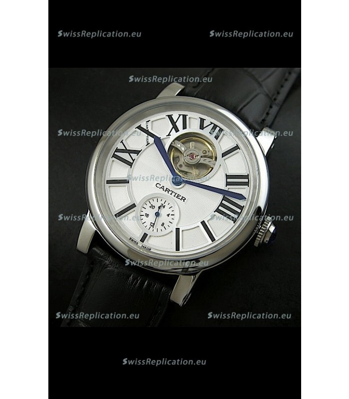 Ballon De Cartier Flying Tourbillon Japanese Replica Watch - Black Strap