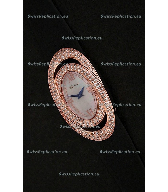 Chopard Xtravagza Swiss Replica Watch in Black Strap