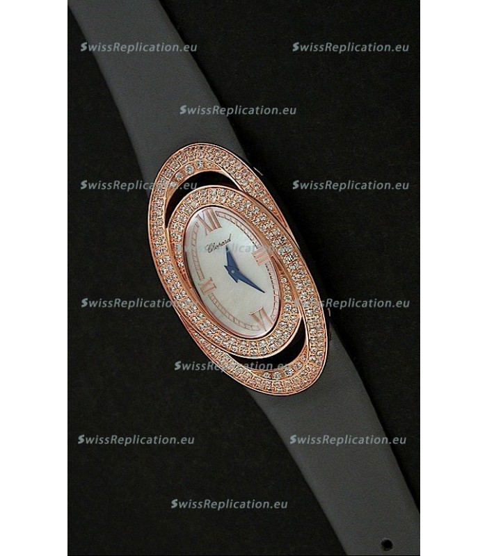 Chopard Xtravagza Swiss Replica Watch in Black Strap