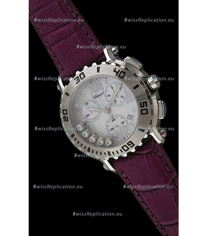 Chopard Happy Sport Swiss Replica Watch in White Dial