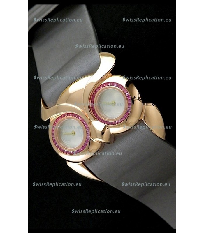 Chopard Animal World Ladies Owl Watch in Double Mop White Dial