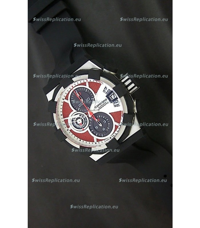 Concord C1 in Red & White Carbon Fibre Swiss Watch