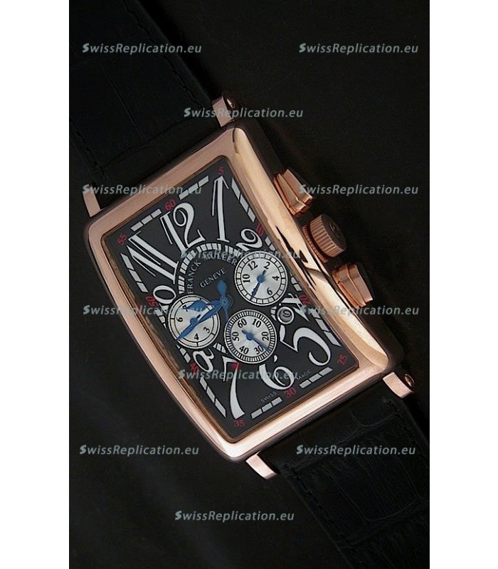Franck Muller Long Island Japanese Replica Watch in Black Dial