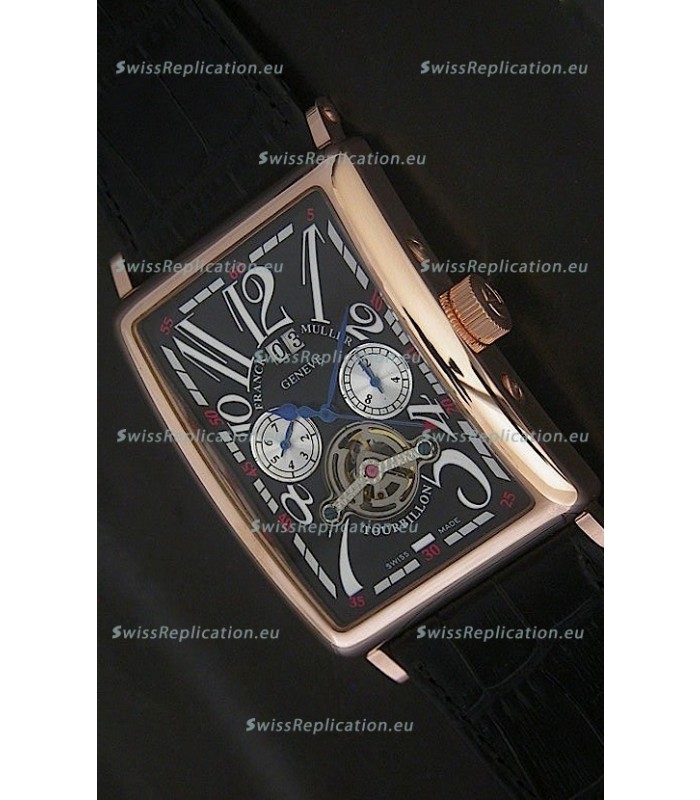 Franck Muller Long Island Japanese Replica Watch in Black Dial