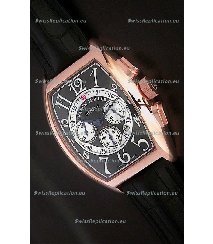 Franck Muller Tourbillon Japanese Replica Watch in Black Dial