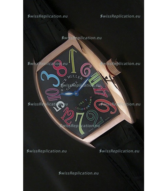 Franck Muller Crazy Color Dreams Japanese Replica Watch in Black Dial