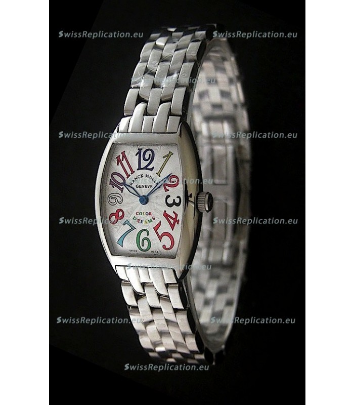 Franck Muller Crazy Color Dreams Japanese Replica Watch in White Dial