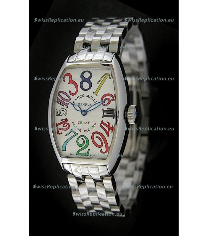 Franck Muller Crazy Color Dreams Japanese Replica Watch in White Dial