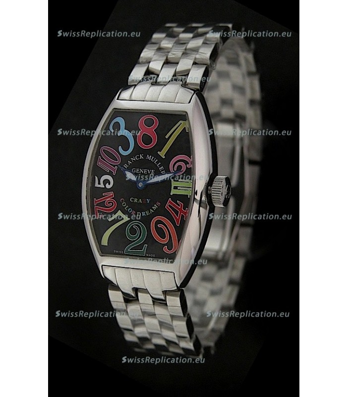 Franck Muller Crazy Color Dreams Japanese Replica Watch in Black Dial