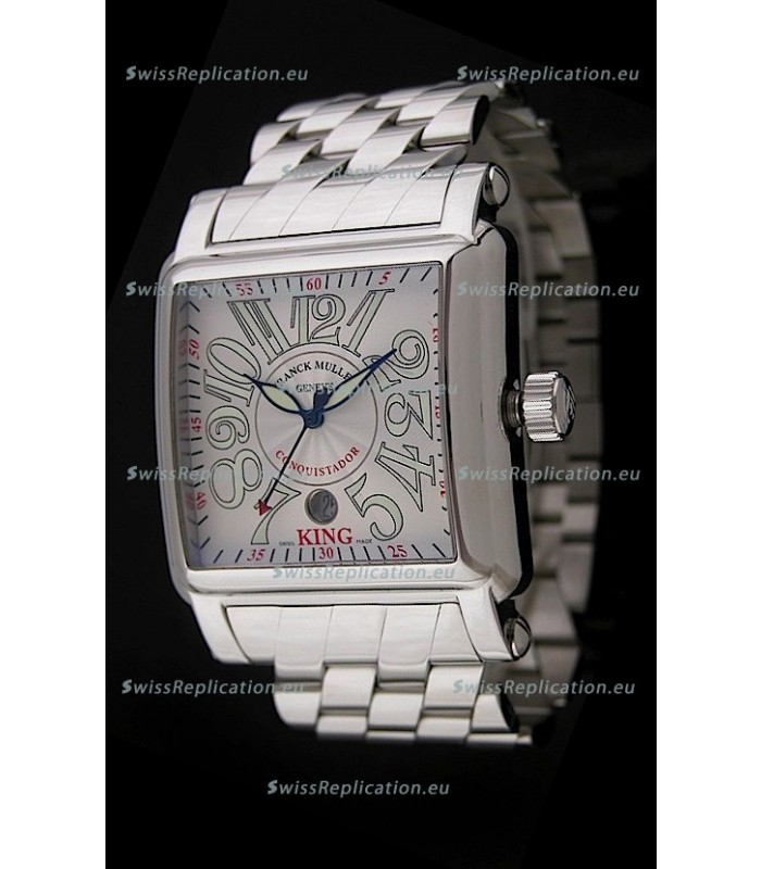 Franck Muller Consquistador Swiss Replica Watch in Silver White Dial