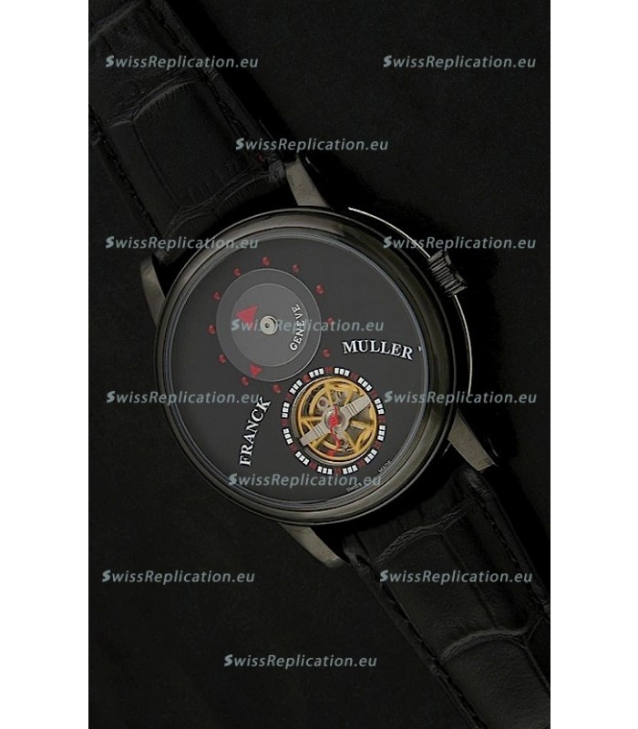 Franck Muller Classic Tourbillon Japanese Replica Watch in Black Strap