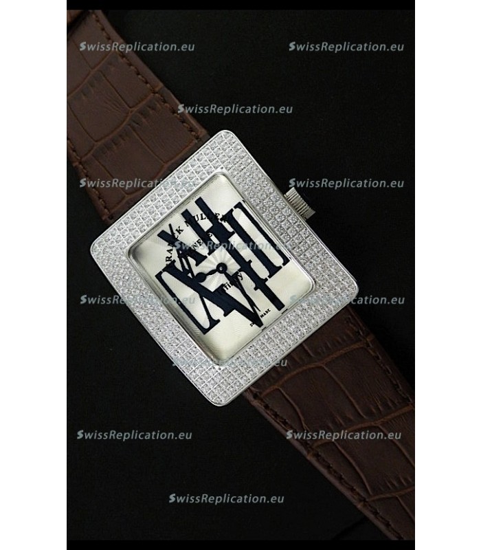 Franck Muller Geneve Infinity Japanese Special Watch in Brown Leather Strap