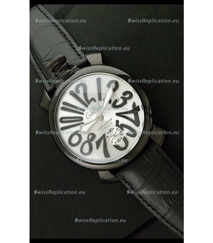 Gaga Milano Italy Japanese Replica PVD Watch in Black Markers