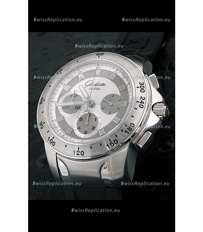 Glashuette Sport Evolution Swiss Chrono Watch in White Dial